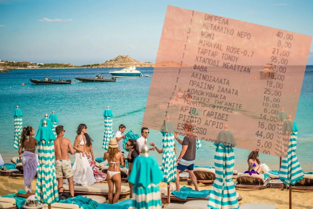 80 ευρώ για ομπρέλες, 44 για ριζότο, 8 για έναν καφέ & συνολικός λογαριασμός… 452 ευρώ! Η απόδειξη από το Nammos που προκαλεί ίλιγγο